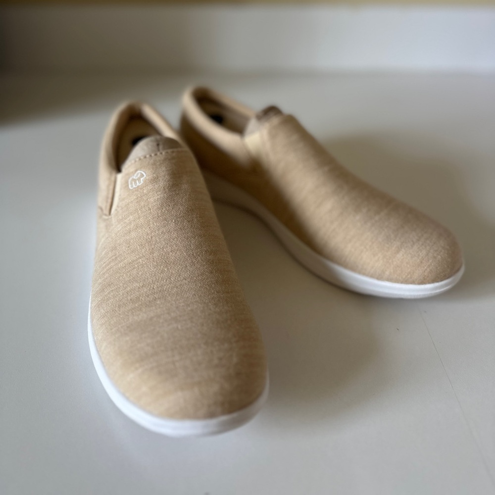 Women’s Merino Wool Tan Slip-On Shoes